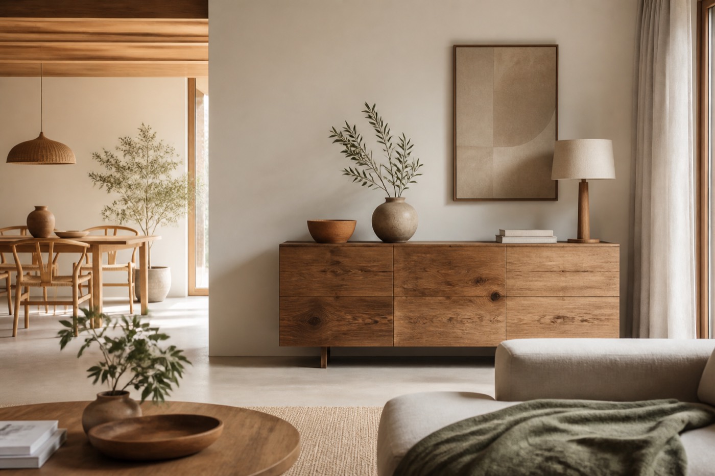 Acaciahout in het interieur