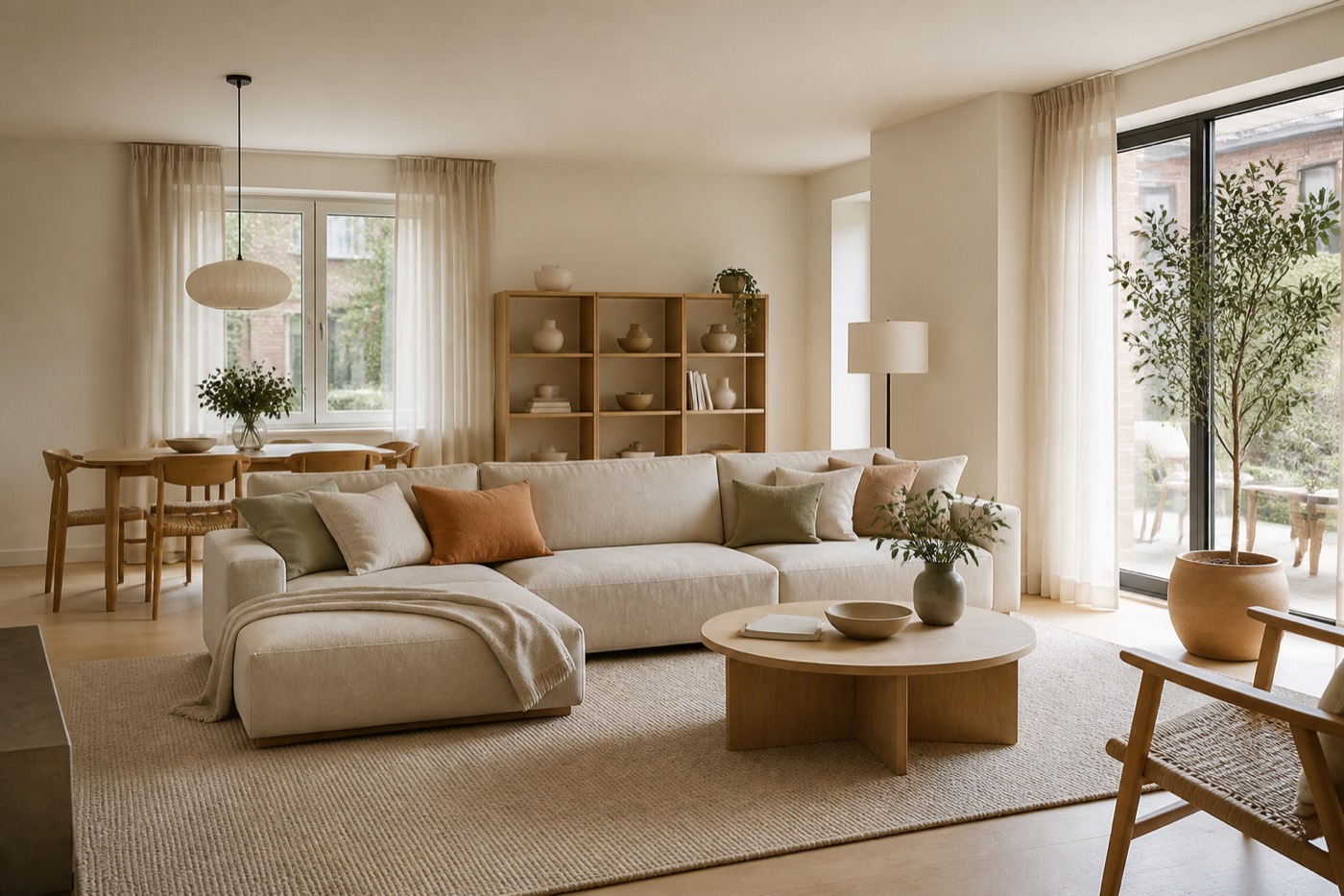 Grote woonkamer inrichten
