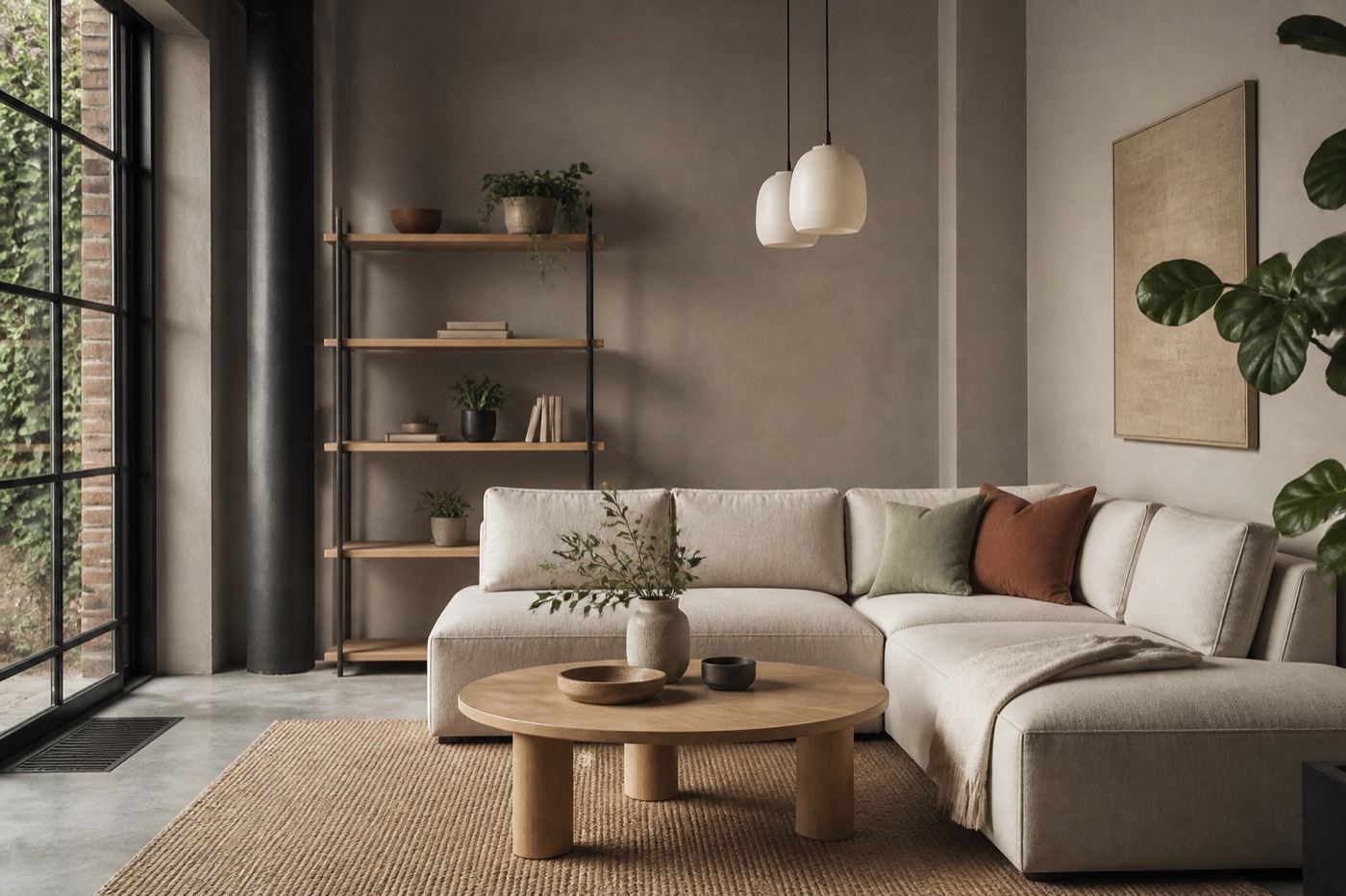 Een industriële woonkamer inrichten