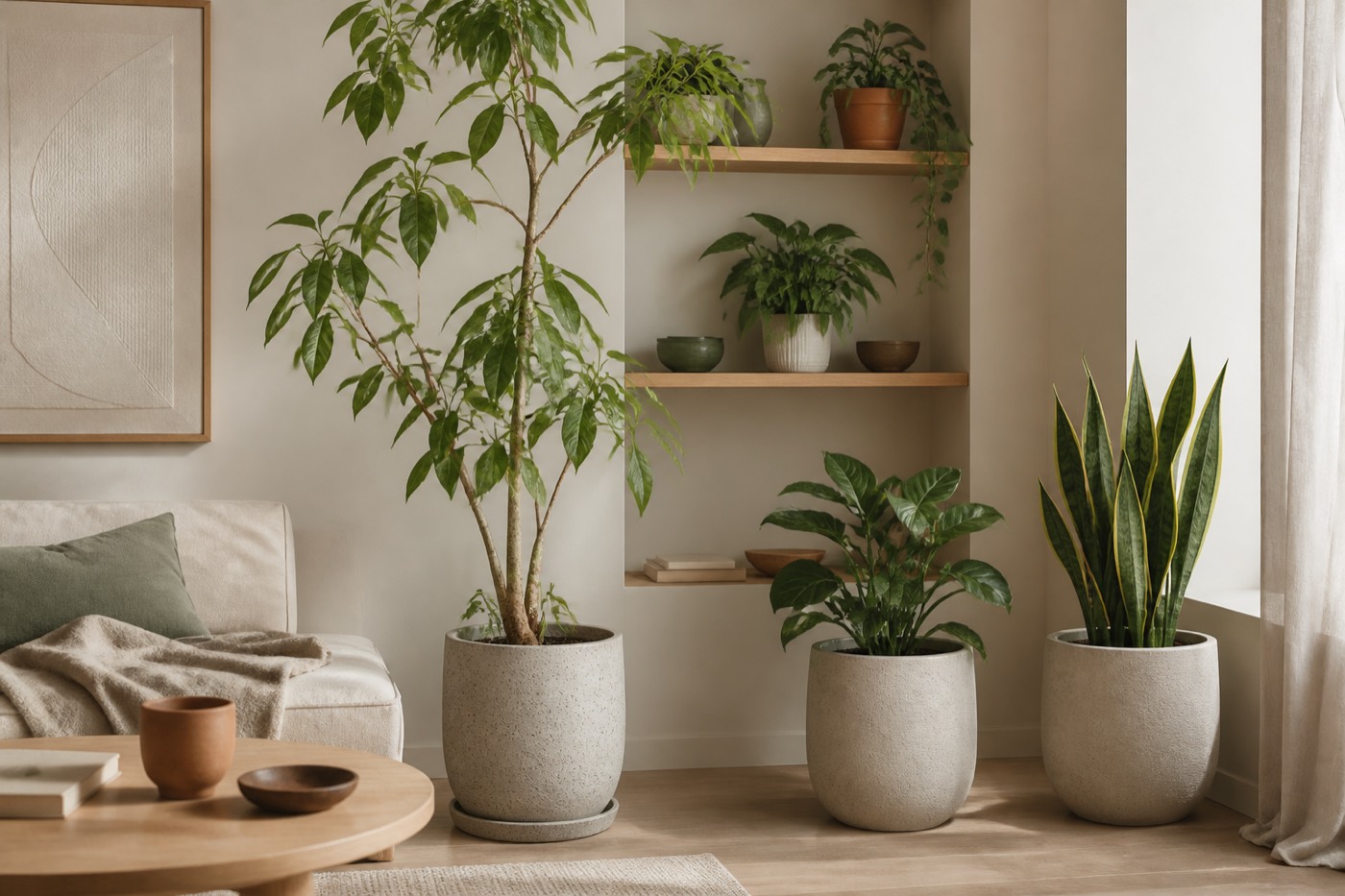 Kamerplanten voor een ruimte met weinig licht