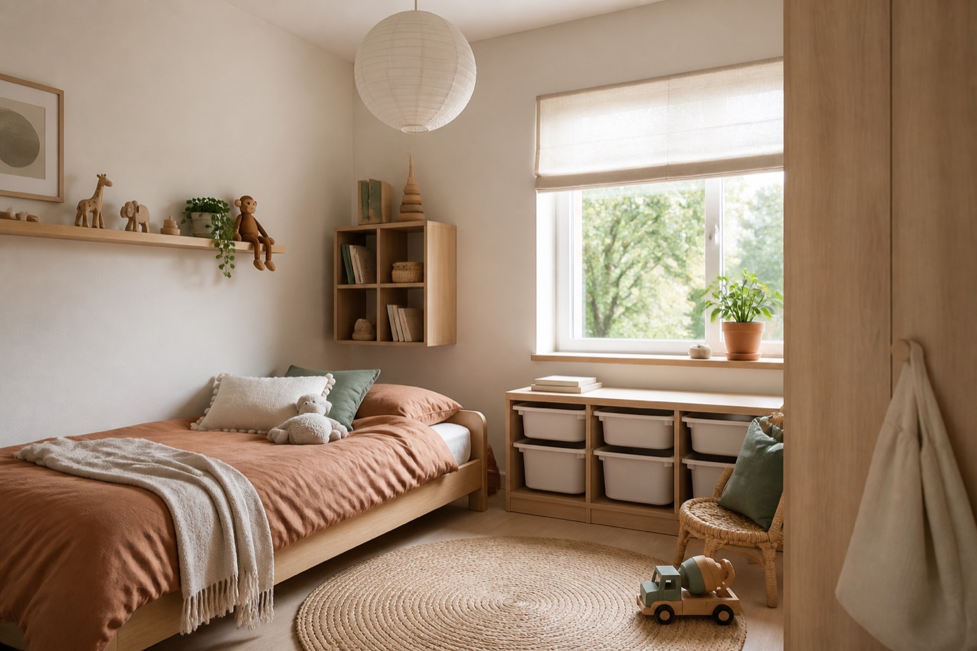 Een kleine kinderkamer handig inrichten
