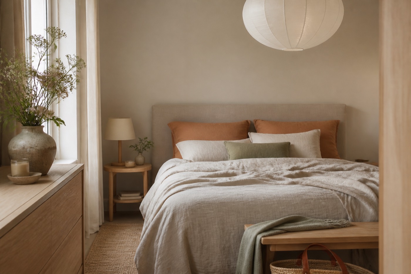 Een kleine slaapkamer romantisch aankleden