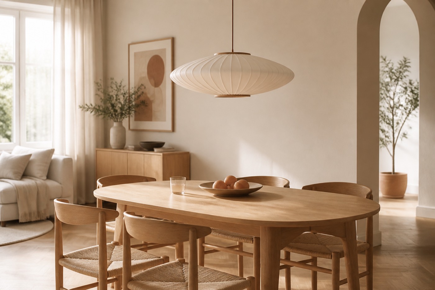 De juiste lamp boven de eettafel ophangen