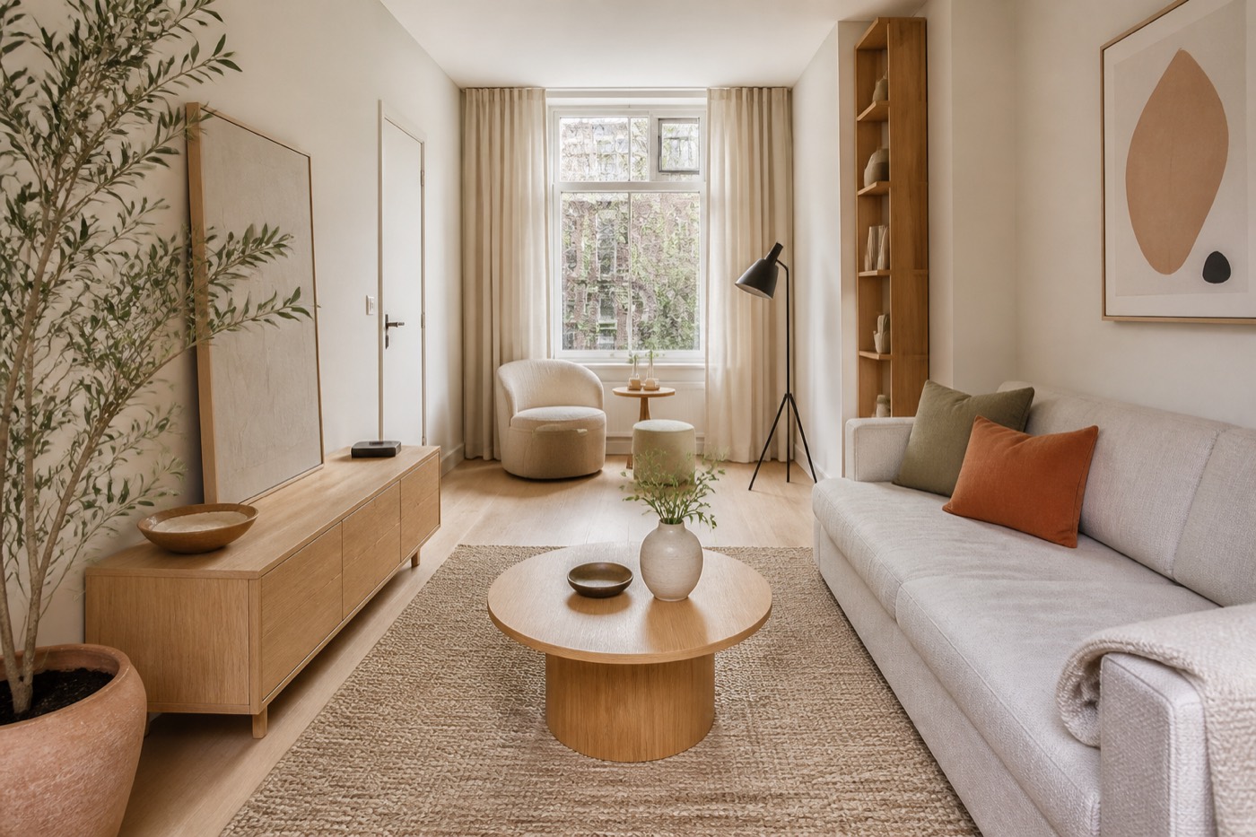 Smalle woonkamer inrichten