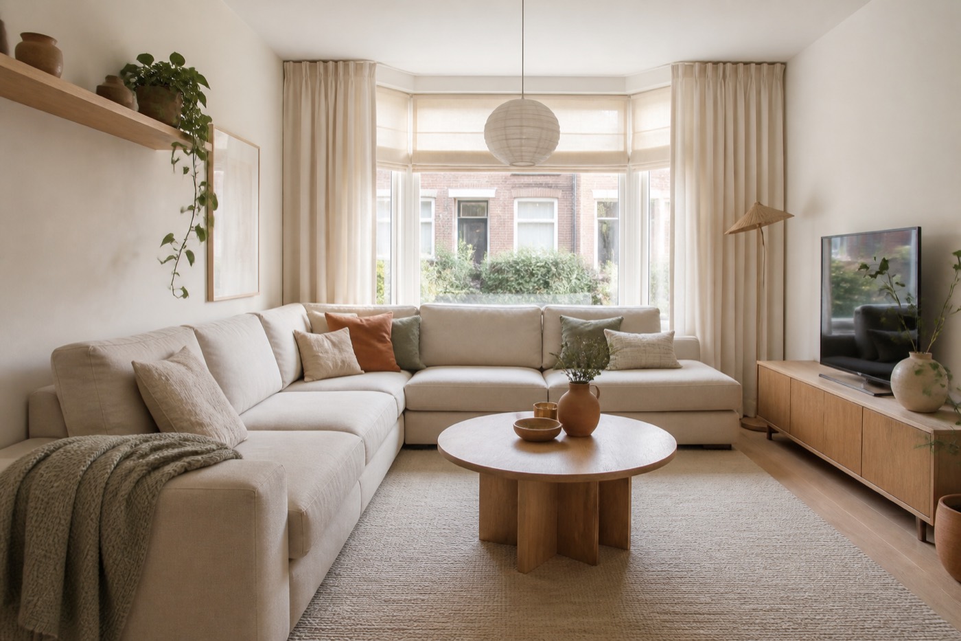 Een u-bank in een kleine woonkamer plaatsen