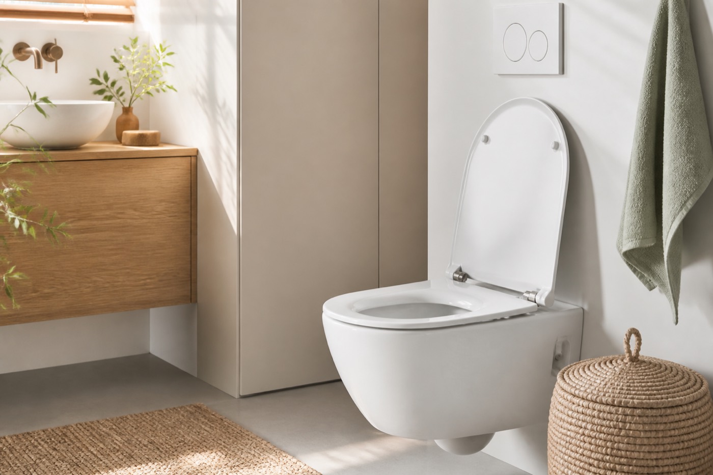 Een wc bril vastzetten