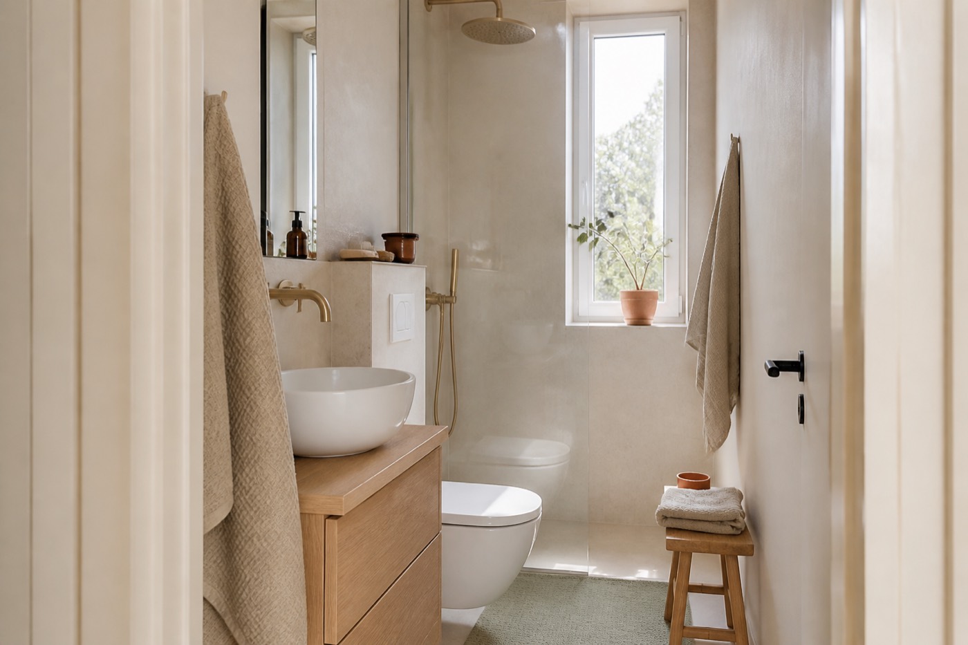 Een zeer kleine badkamer inrichten